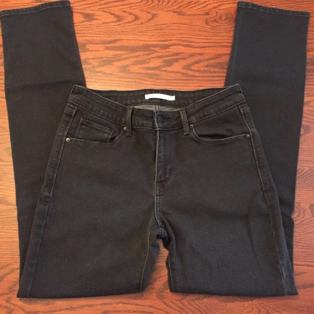 Levi’s Mid-Rise Skinny Jeans, black, Wms 6